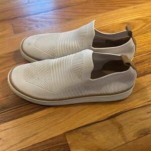 Life Stride White Knit Slip-On Sneakers